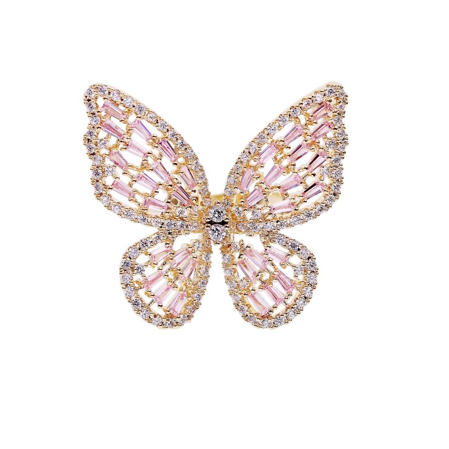Crystal Butterfly Adjustable Bracelet & Rings