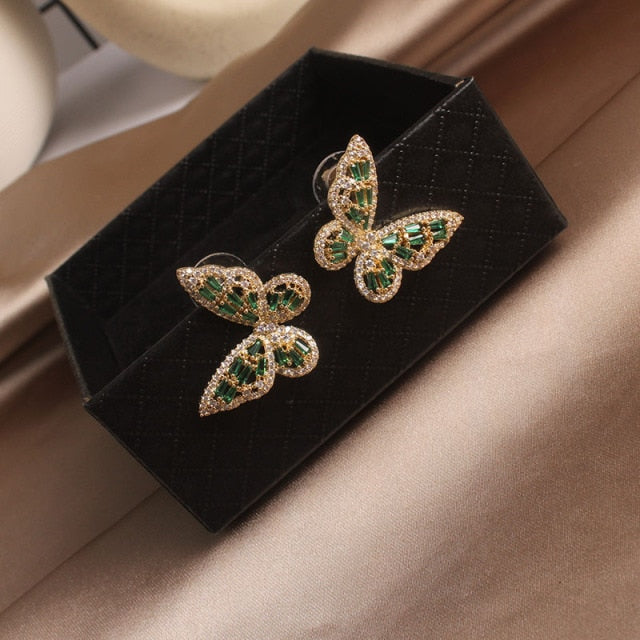 Crystal Butterfly Adjustable Bracelet & Rings