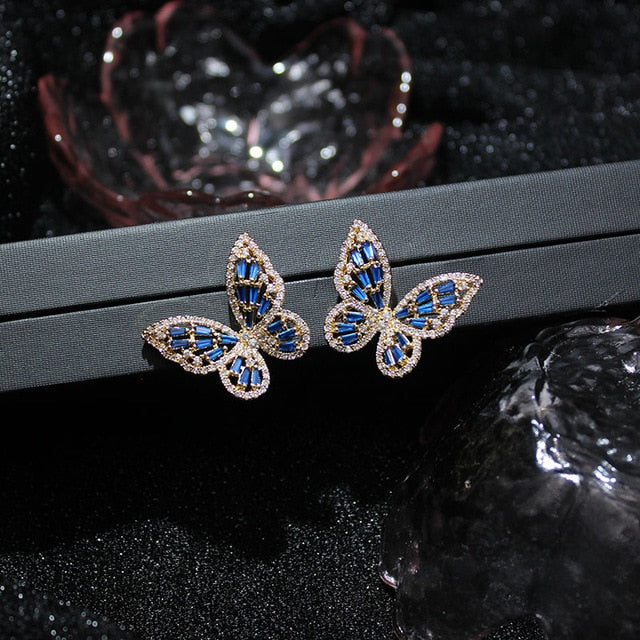 Crystal Butterfly Adjustable Bracelet & Rings