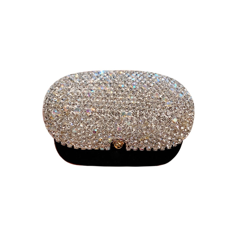 Sparkly Crystals Ring Earrings Necklace Box Holder