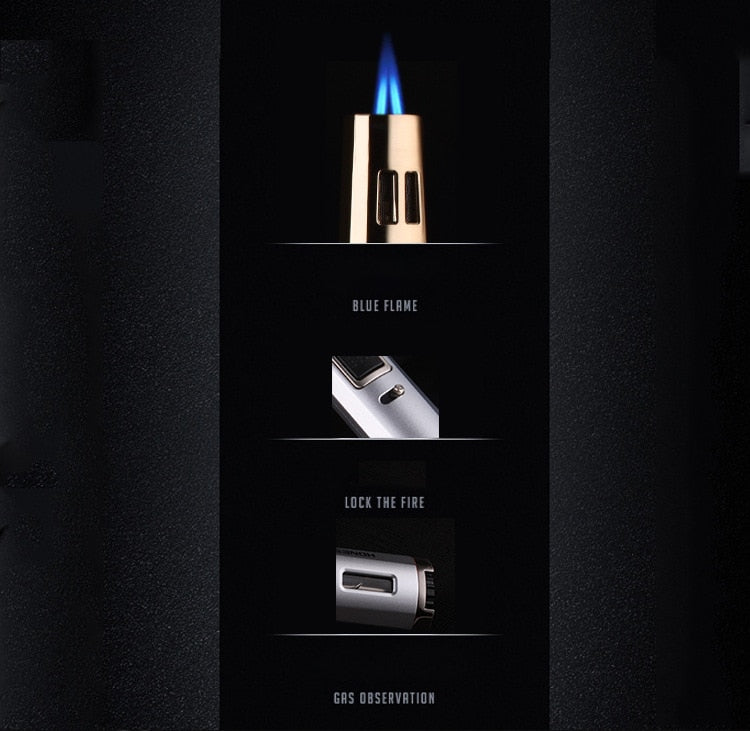 Fixed Flame Gas Jet Two Torch Lighter