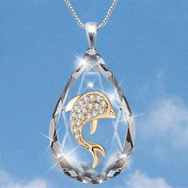 Jesus Christ Cross Teardrop Necklace