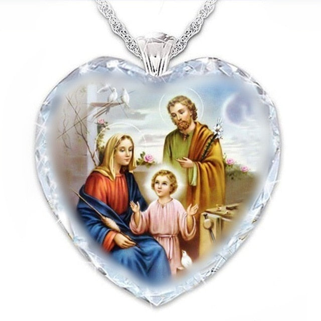 Jesus Christ Cross Teardrop Necklace