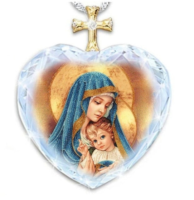 Jesus Christ Cross Teardrop Necklace