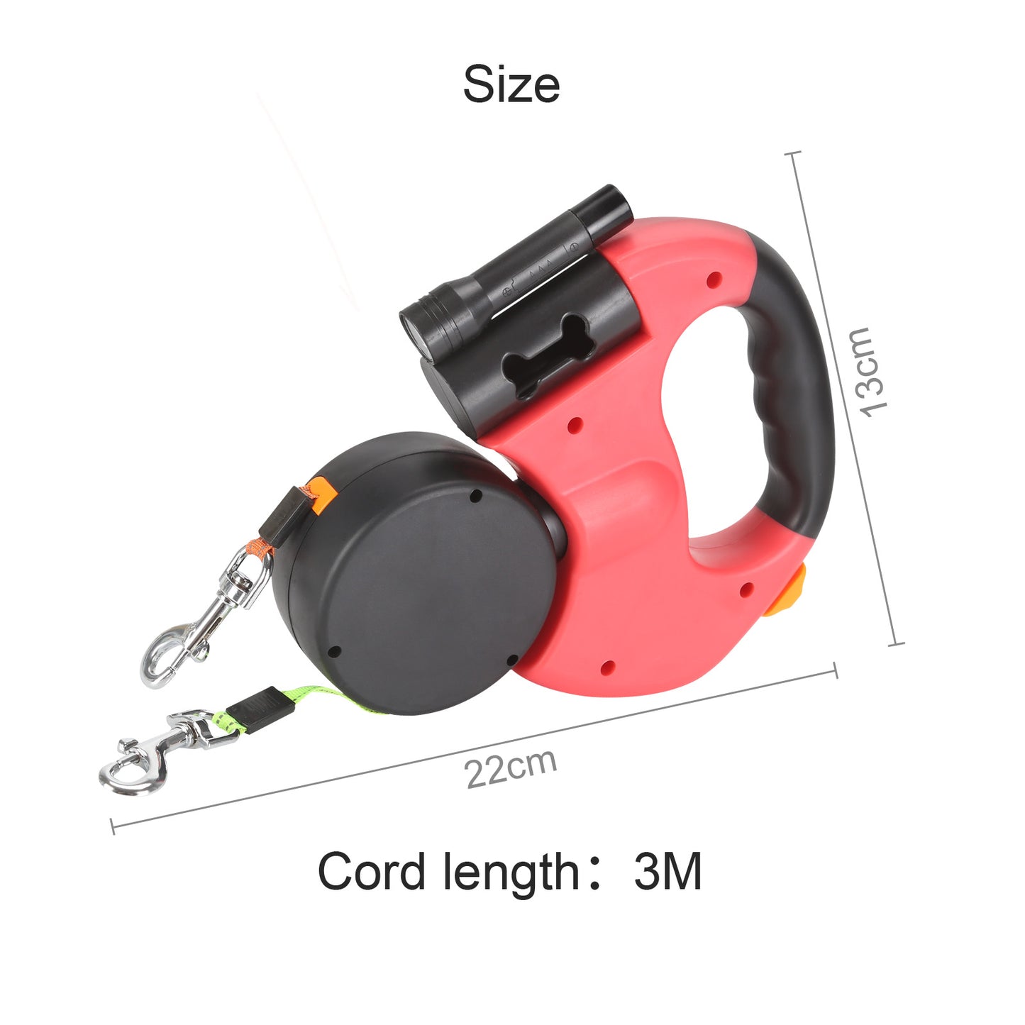 3 in 1 360 Degree Double Head Dog Traction Leash