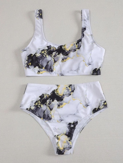Tie Dye Sport Bandeau Bikini