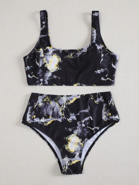 Tie Dye Sport Bandeau Bikini