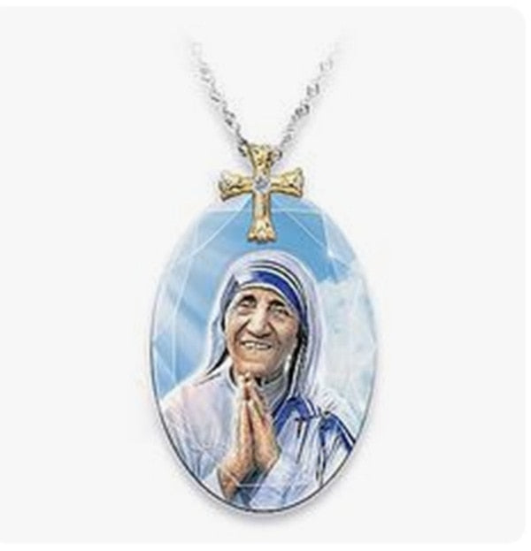 Jesus Christ Cross Teardrop Necklace
