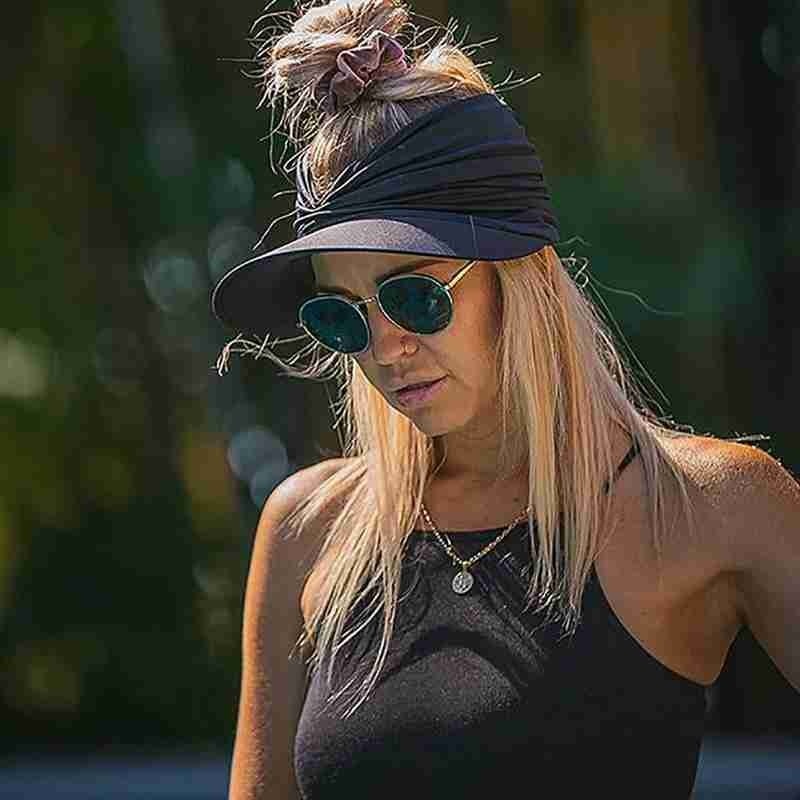 Elastic Hollow Top Sun Visor Hat