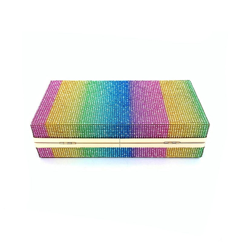 Luxury Crystals Rainbow Party Clutch