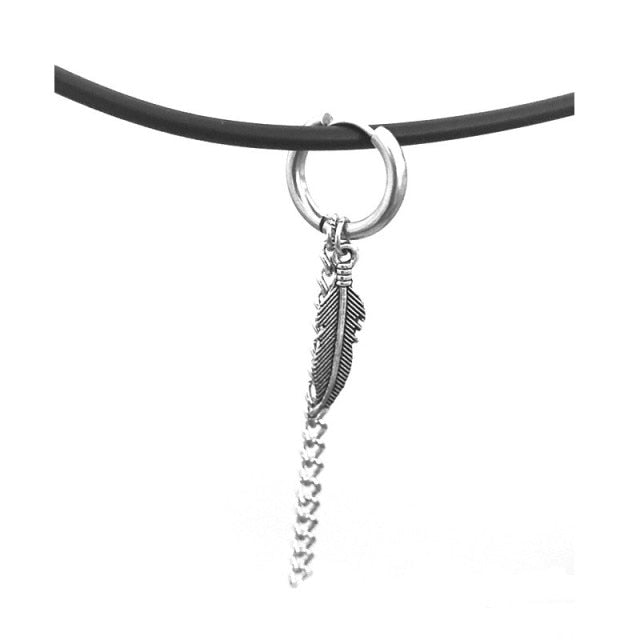 Moon Star Rhinestone Chain Earrings