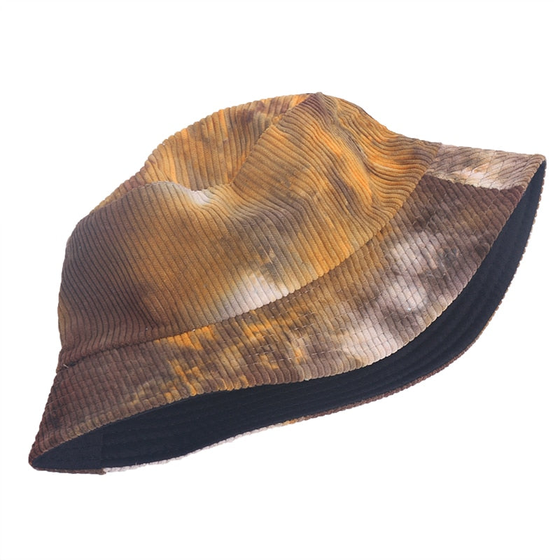 Reversible Corduroy Tie Dye Bucket Hat