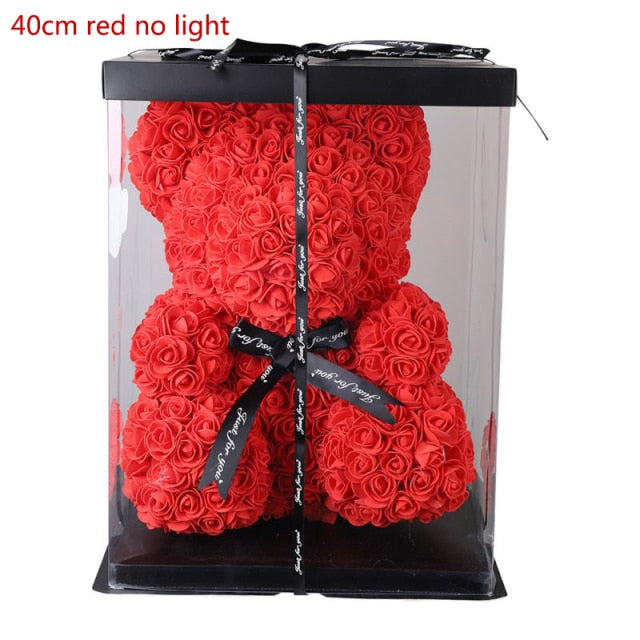 40/25cm Teddy Rose Bear With Box
