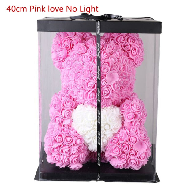 40/25cm Teddy Rose Bear With Box