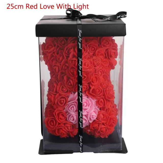 40/25cm Teddy Rose Bear With Box