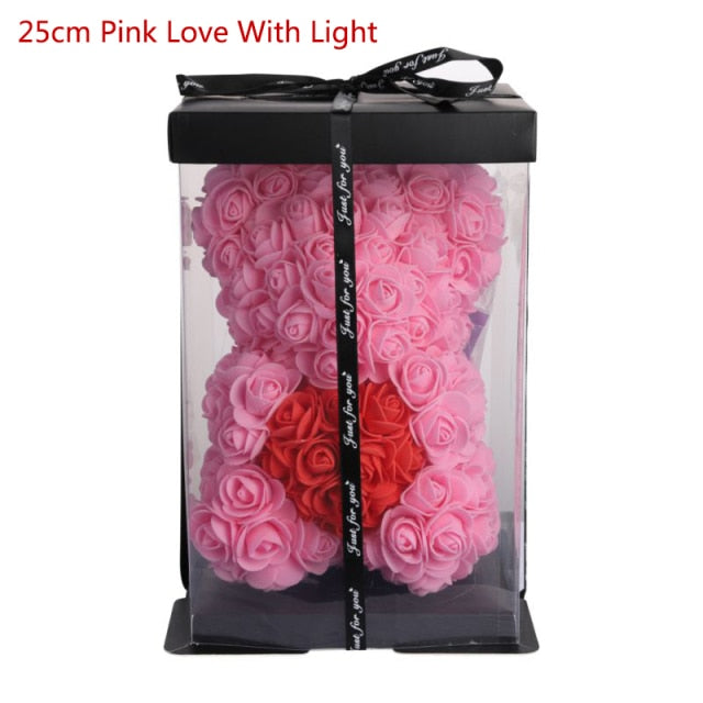 40/25cm Teddy Rose Bear With Box