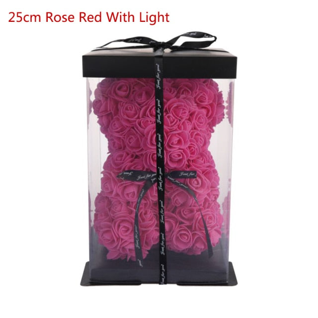 40/25cm Teddy Rose Bear With Box