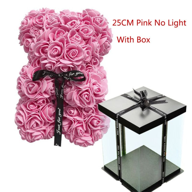 40/25cm Teddy Rose Bear With Box