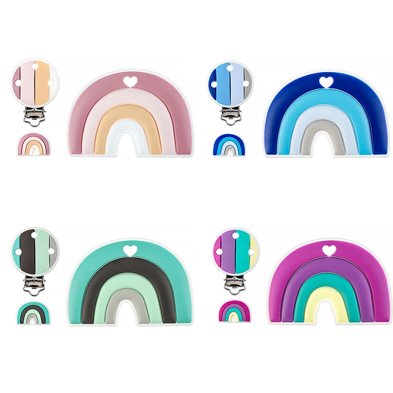 Baby Rainbow Silicone Teether BPA-Free
