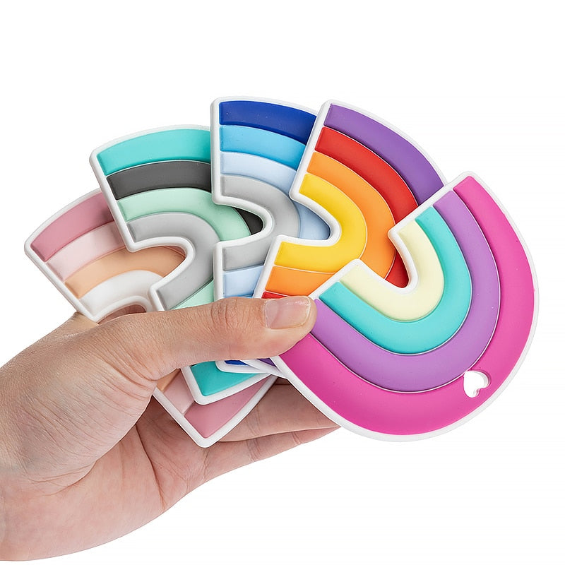 Baby Rainbow Silicone Teether BPA-Free