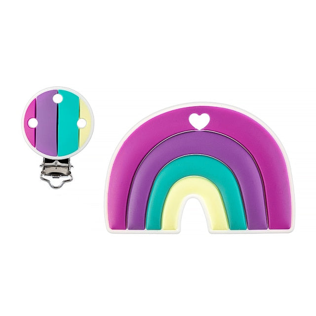 Baby Rainbow Silicone Teether BPA-Free