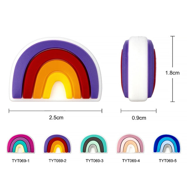 Baby Rainbow Silicone Teether BPA-Free
