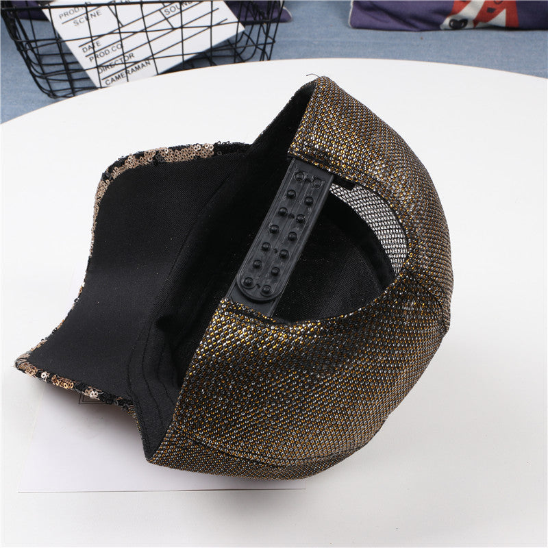 Sparkly Sequins Ponytail Hat Baseball Cap