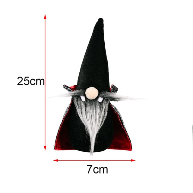 Halloween Long Legs with Broom Dwarf Doll