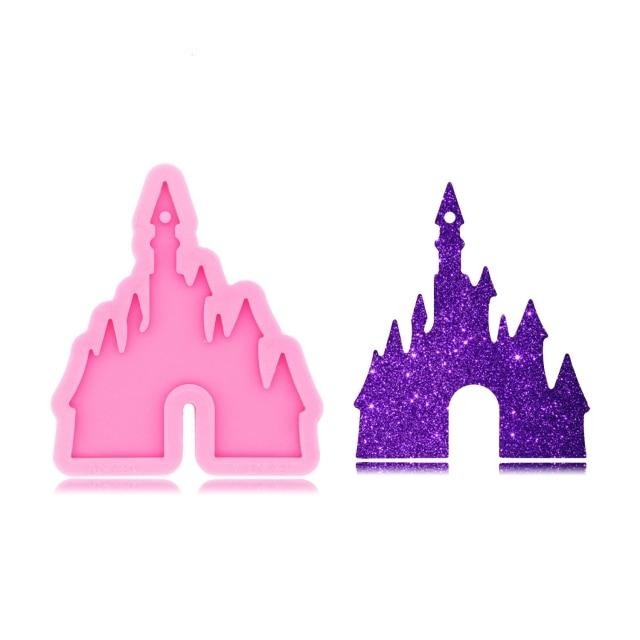 Silicone Castle Mold for Epoxy Resin Jewelry Making Keychain