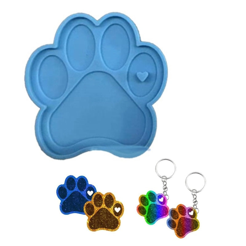3pc Set Dog Paw Angel Keychain Mold