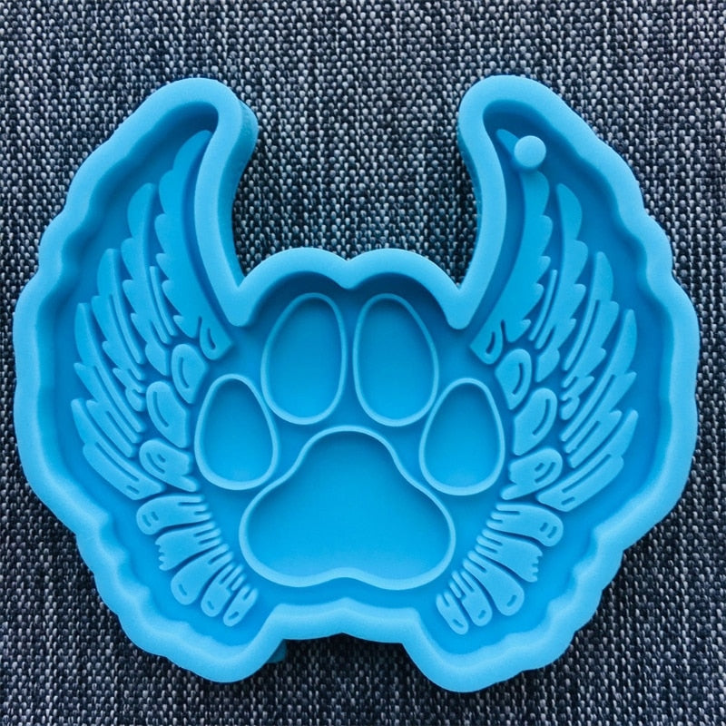 3pc Set Dog Paw Angel Keychain Mold