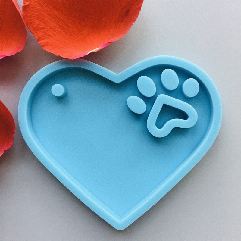 3pc Set Dog Paw Angel Keychain Mold