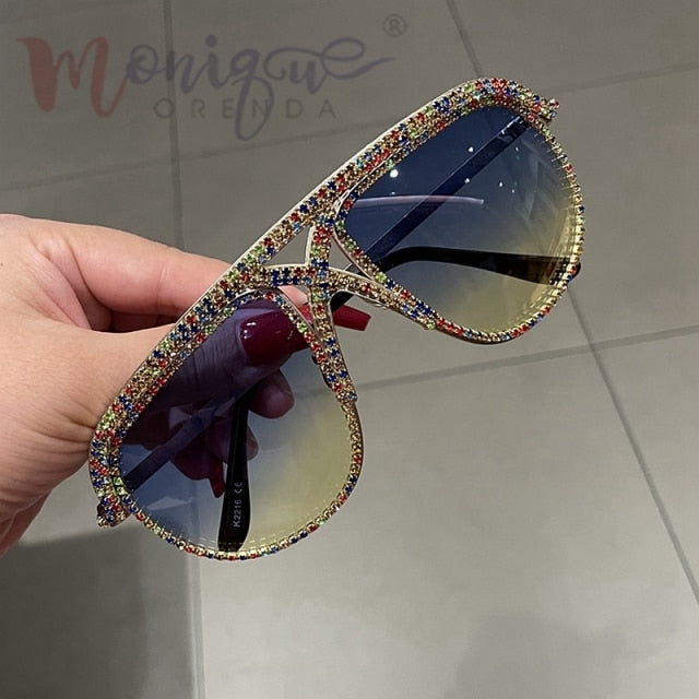 Luxury Rhinestone Oversized Sunglasses