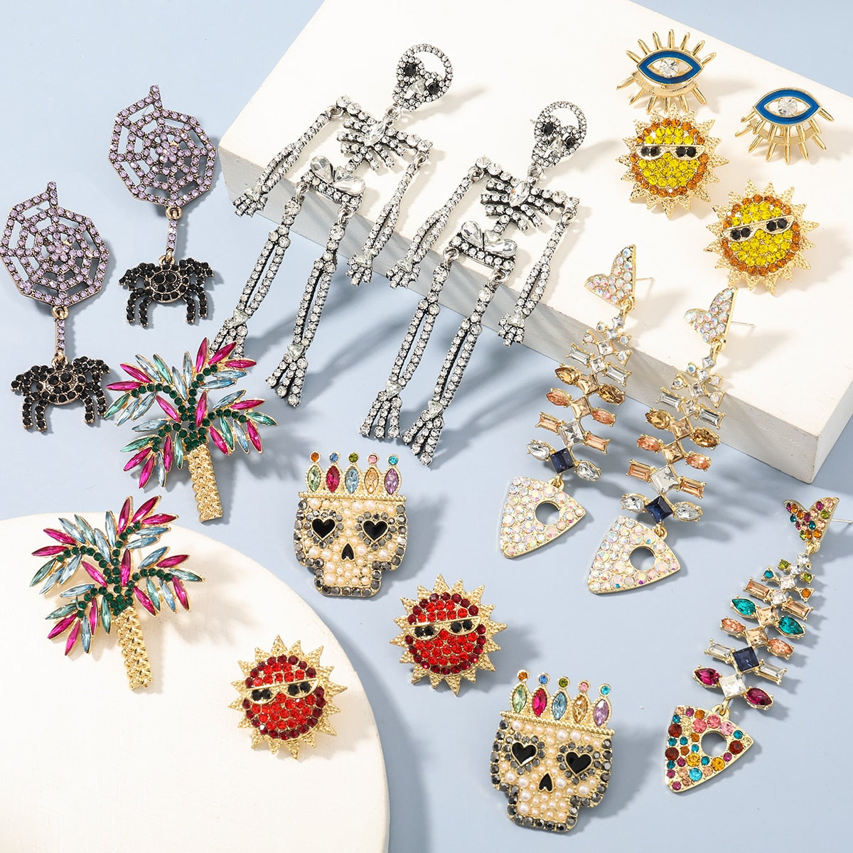 Halloween Skull Skeleton Ghost Earrings