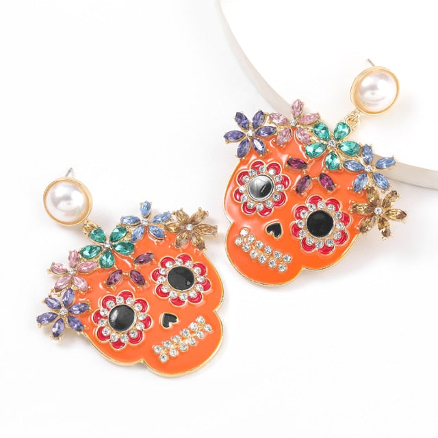 Halloween Skull Skeleton Ghost Earrings