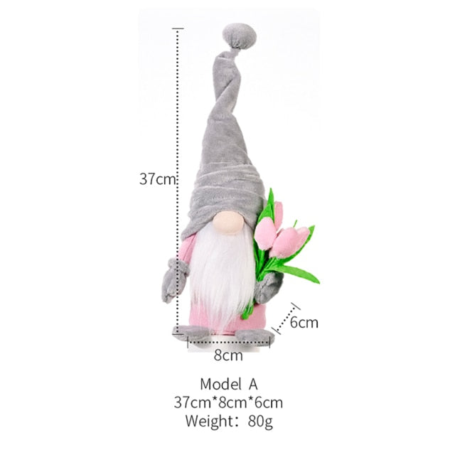 Spring Tulip Doll Gnome Decor