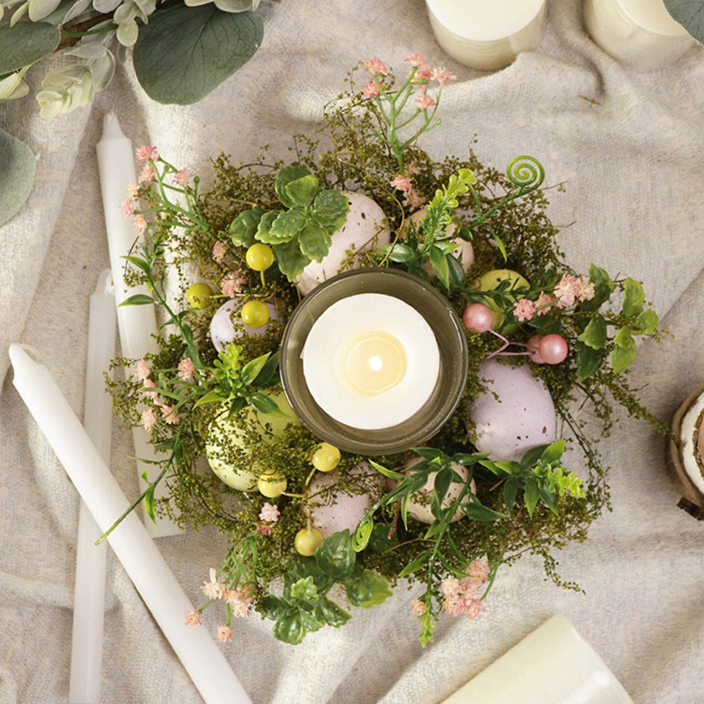 Easter Glass Candle Holder Decor