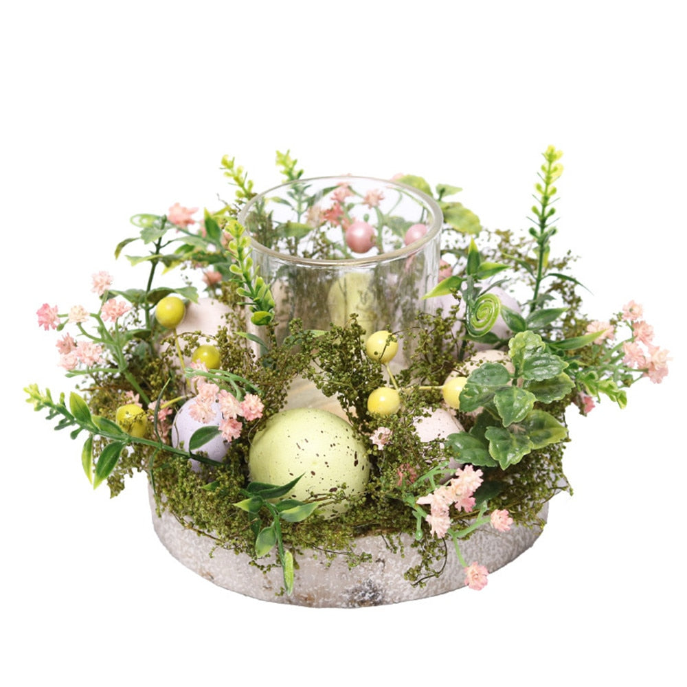 Easter Glass Candle Holder Decor