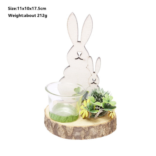 Easter Glass Candle Holder Decor