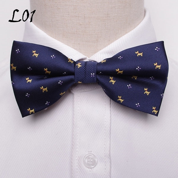 Polka Dots Stripes Mens Bowtie