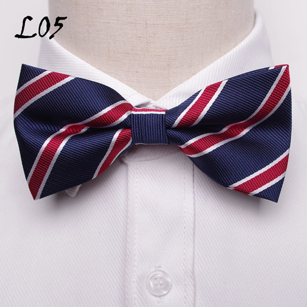 Polka Dots Stripes Mens Bowtie