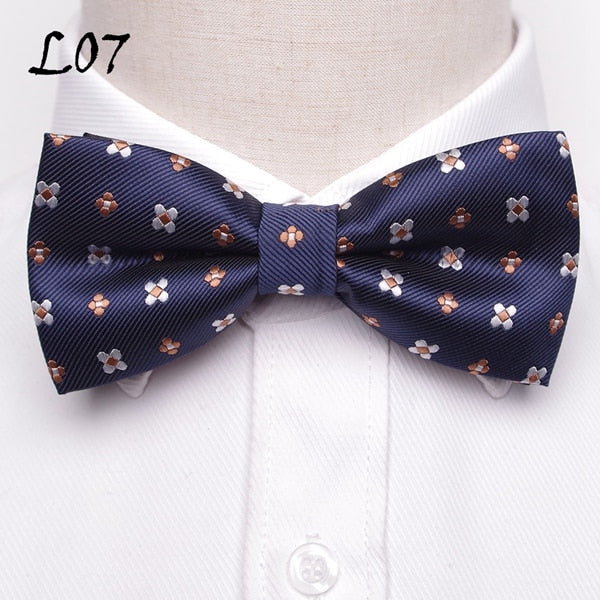 Polka Dots Stripes Mens Bowtie