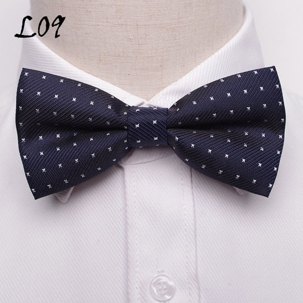 Polka Dots Stripes Mens Bowtie