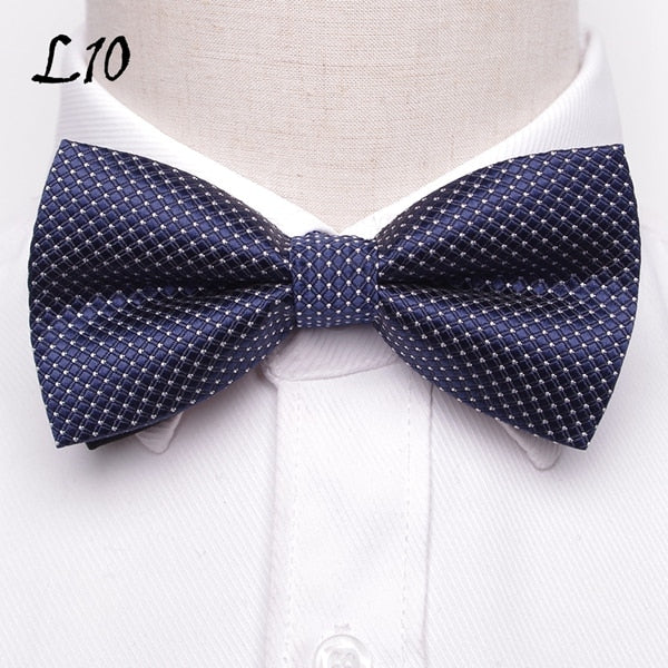Polka Dots Stripes Mens Bowtie