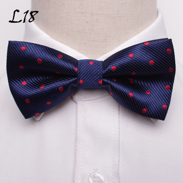 Polka Dots Stripes Mens Bowtie