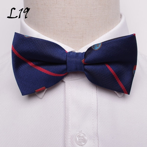 Polka Dots Stripes Mens Bowtie