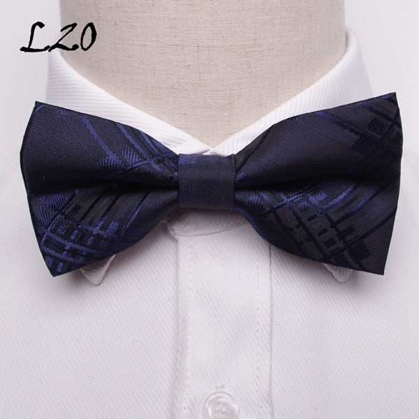 Polka Dots Stripes Mens Bowtie
