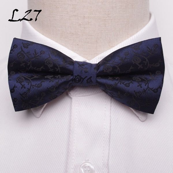 Polka Dots Stripes Mens Bowtie