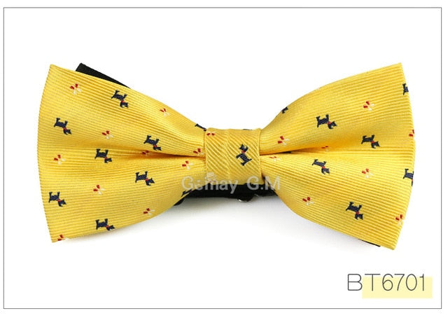 Polyester Bowtie For Men Fashion Casual Floral And Animal Patters Neckwear