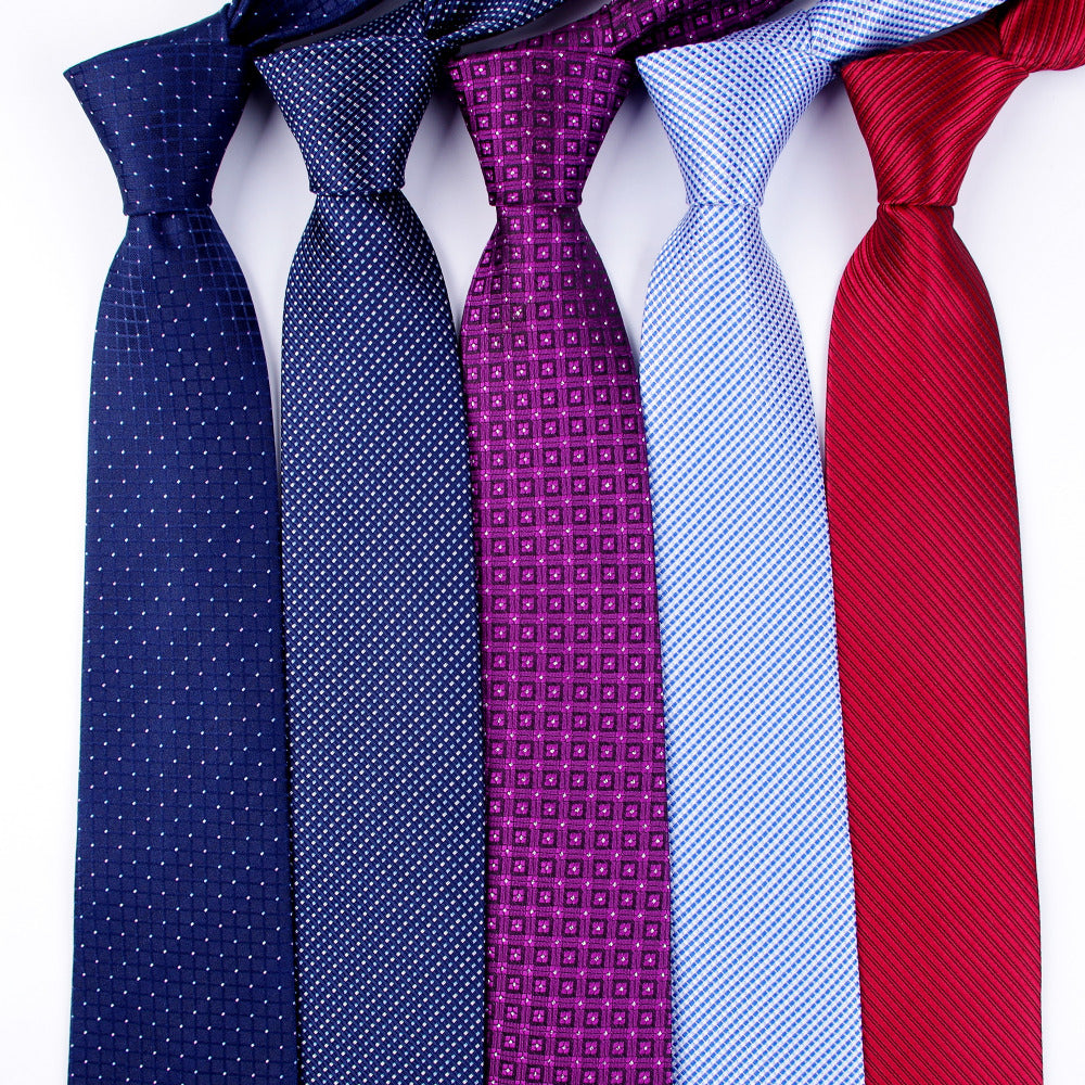 8 CM Business Formal Tie Pencil Striped